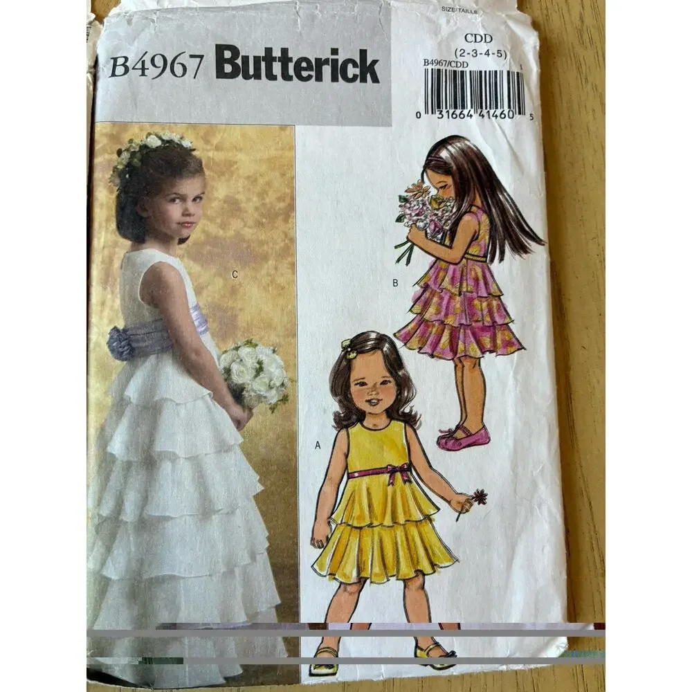 sew patterns special occasions Wedding pageants Easter flower girl dresses Lot 2